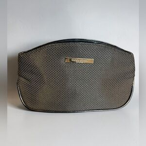 Giorgio Armani Black Textured Cosmetic Pouch/Travel Makeup Pouch